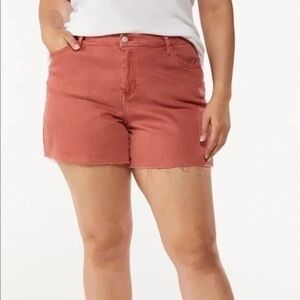 Cato | Plus Size Colored Denim Shorts Rusted Red Size 26W